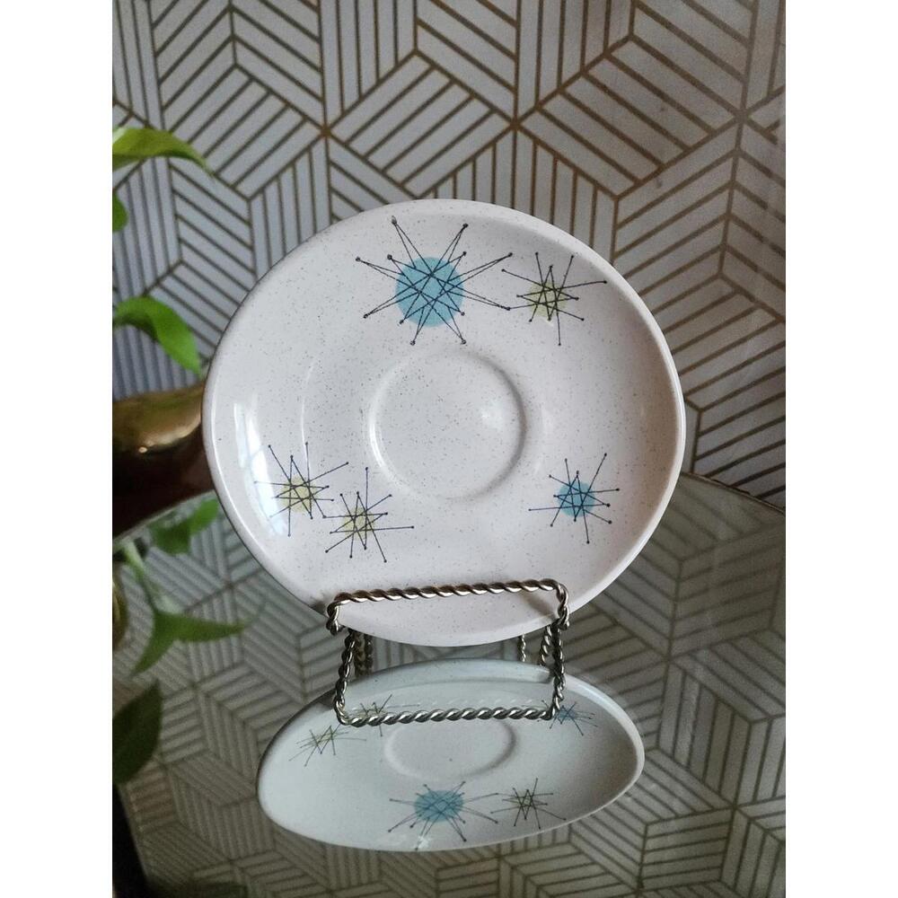 Vintage Franciscan Atomic Starburst Saucer EUC